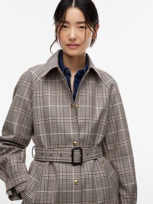 Женское пальто Tommy Hilfiger Check Mac, цвет: Коричневый — фото 3