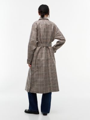 Женское пальто Tommy Hilfiger Check Mac, цвет: Коричневый — фото 6