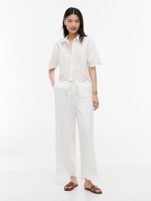 Женские брюки Tommy Hilfiger Embroidered Eyelet Cropped Pull-On Pant — фото 2