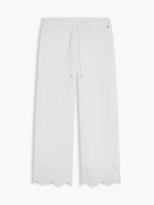 Женские брюки Tommy Hilfiger Embroidered Eyelet Cropped Pull-On Pant — фото 5