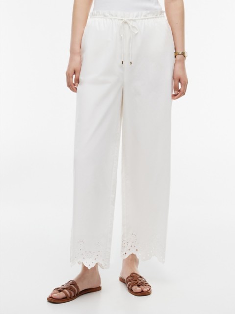 Женские брюки Tommy Hilfiger Embroidered Eyelet Cropped Pull-On Pant