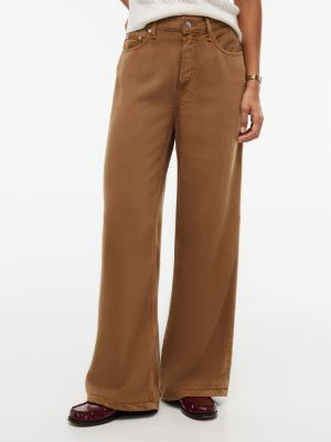 Low-Rise Wide Leg Jean, Desert Khaki