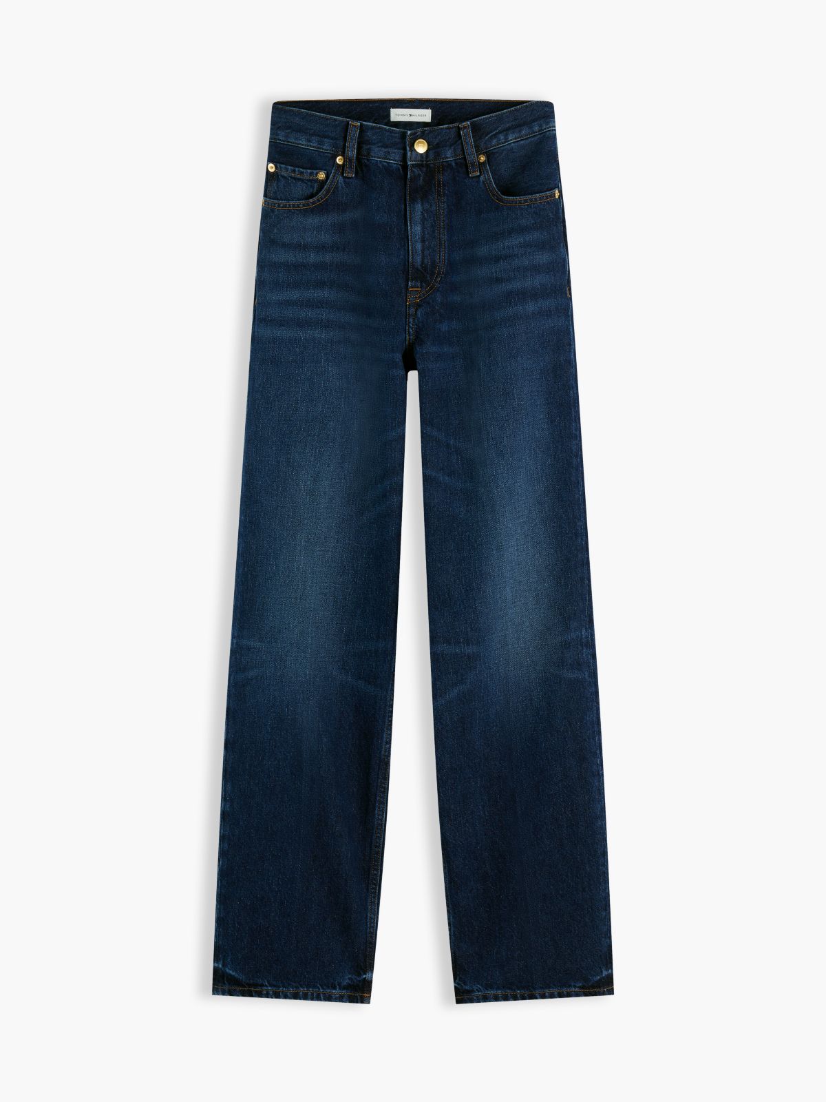 High-Rise Straight Jean — Dark Wash Denim