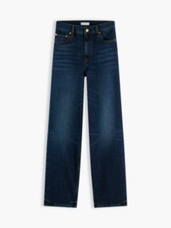 High-Rise Straight Jean — Dark Wash Denim 8