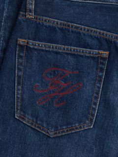 High-Rise Straight Jean — Dark Wash Denim 9