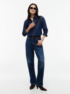 High-Rise Straight Jean — Dark Wash Denim 2