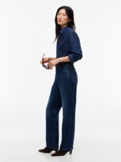 High-Rise Straight Jean — Dark Wash Denim 3