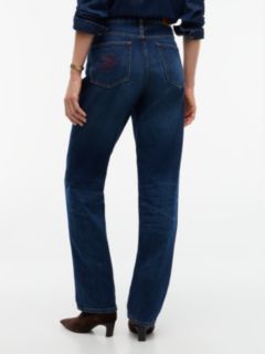 High-Rise Straight Jean — Dark Wash Denim 7