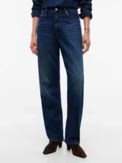 High-Rise Straight Jean — Dark Wash Denim 1