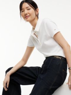 High-Rise Logo Hardware Wide Leg Jean — Rinse 5