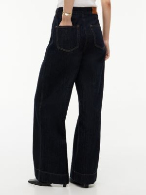 Женские джинсы Tommy Hilfiger High-Rise Logo Hardware Wide Leg, цвет: Rinse — фото 6