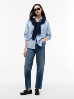 High-Rise Logo Hardware Tapered Jean — Elan 2