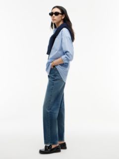 High-Rise Logo Hardware Tapered Jean — Elan 3
