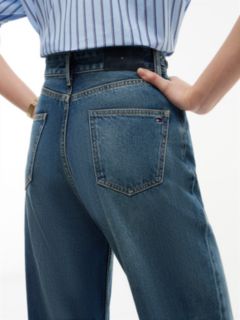 High-Rise Logo Hardware Tapered Jean — Elan 5