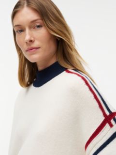 Relaxed Fit Wool Mockneck Sweater — Ivory Petal 3