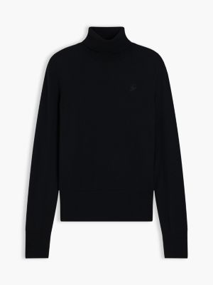 Женский свитер Tommy Hilfiger Merino Wool Turtleneck, цвет: Чёрный — фото 5