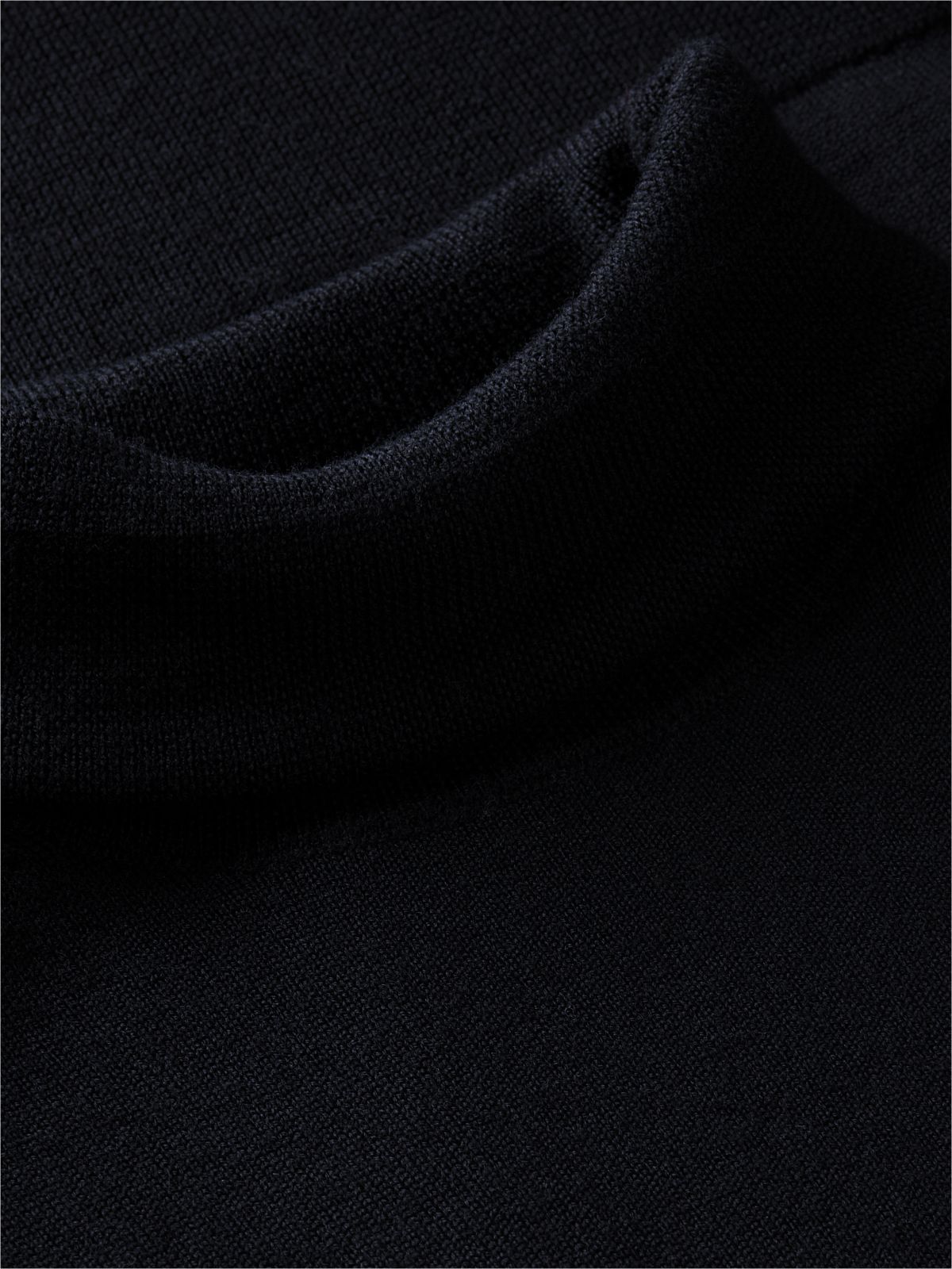 Merino Wool Turtleneck Sweater — Black