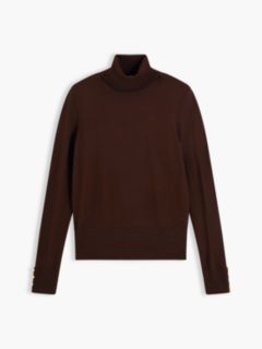 Merino Wool Turtleneck Sweater — Chocolate 5