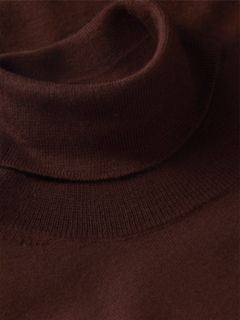 Merino Wool Turtleneck Sweater — Chocolate 6