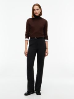 Merino Wool Turtleneck Sweater — Chocolate 2