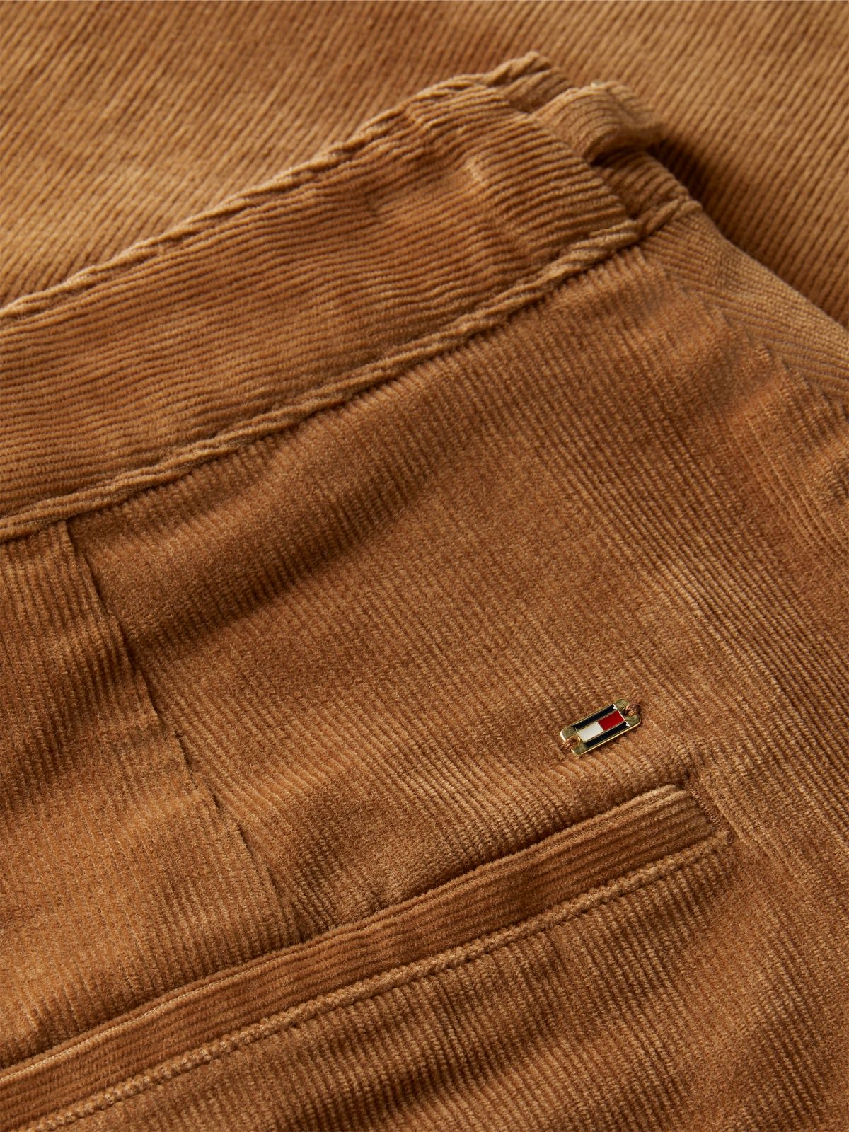 Stretch Corduroy Pencil Skirt — Desert Khaki