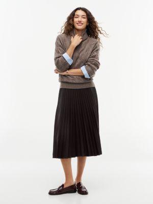Женская юбка Tommy Hilfiger Pleated Faux Leather Midi, цвет: Шоколадный — фото 2