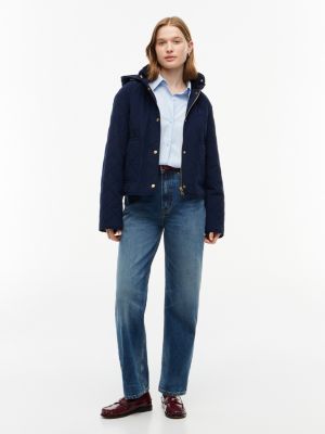 Женская куртка Tommy Hilfiger Water-Repellent Quilted Hooded, цвет: Тёмно-синий — фото 2