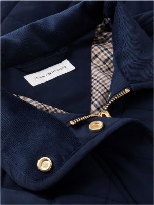 Женская куртка Tommy Hilfiger Water-Repellent Quilted Hooded, цвет: Тёмно-синий — фото 7