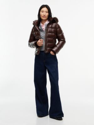 Женская куртка Tommy Hilfiger Shiny Down Puffer, цвет: Шоколадный — фото 2