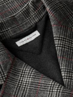Glen Plaid Wool-Blend Coat — Grey Check 6
