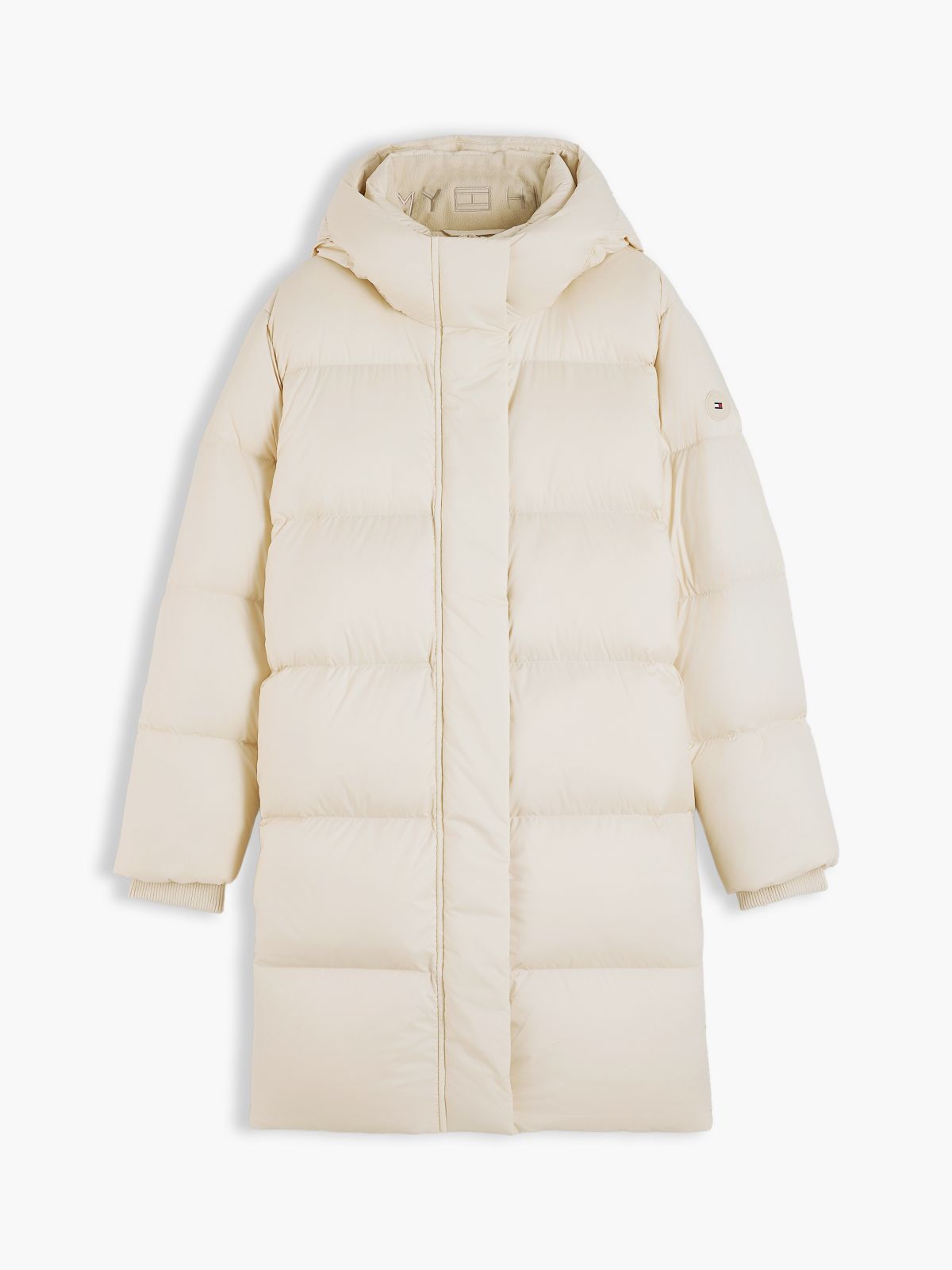 Water-Repellent Down Puffer Coat — Ivory