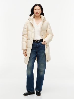 Water-Repellent Down Puffer Coat, Ivory