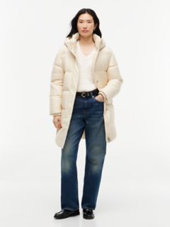 Water-Repellent Down Puffer Coat — Ivory 1