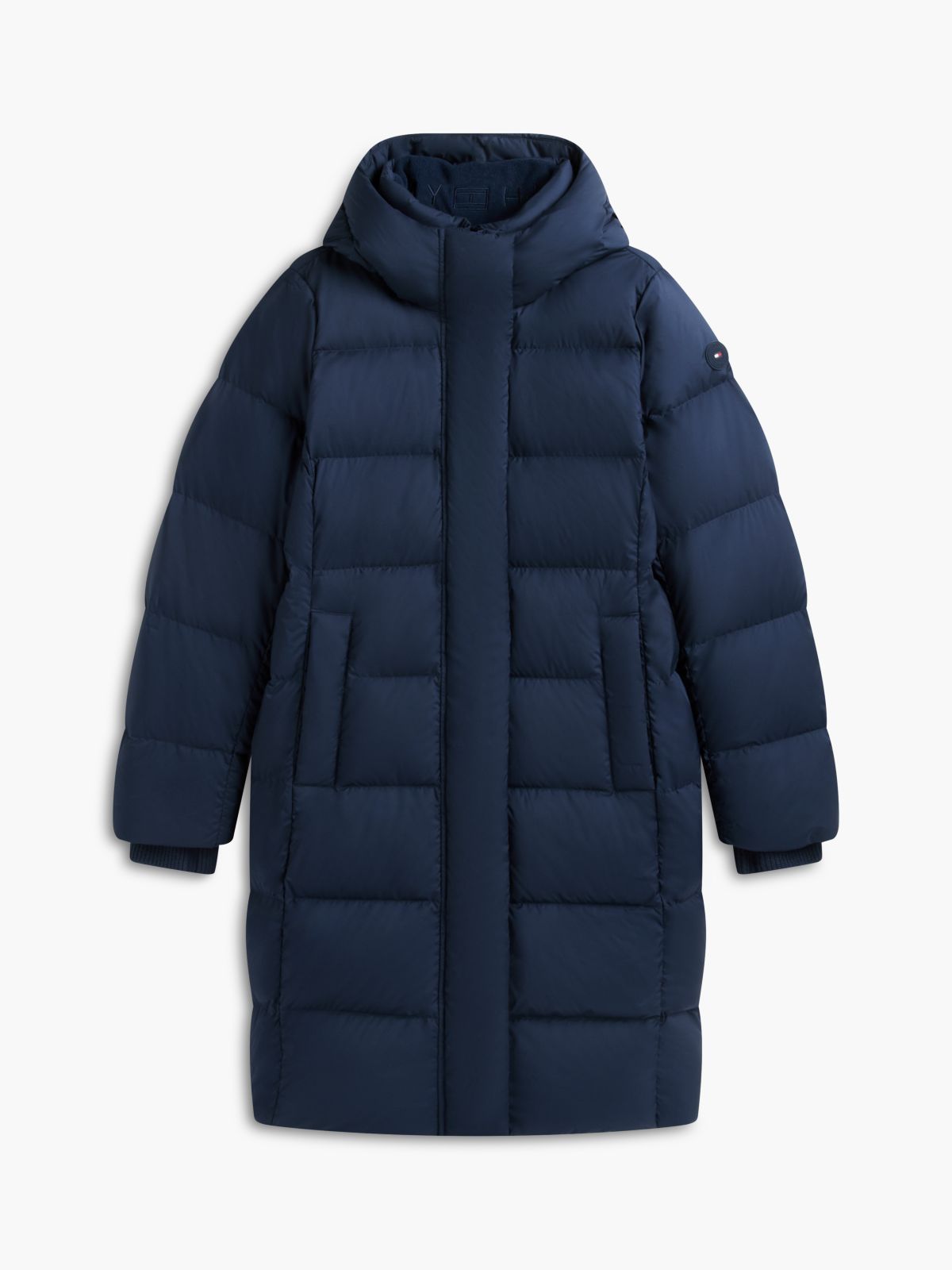Water-Repellent Down Puffer Coat — Navy
