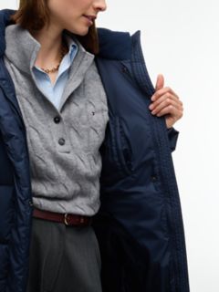 Water-Repellent Down Puffer Coat — Navy 3