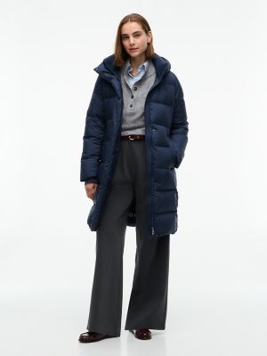 Water-Repellent Down Puffer Coat, Dark Blue