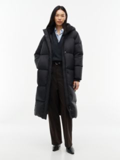 Water-Repellent Down Maxi Puffer Coat — Black 1