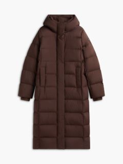 Water-Repellent Down Maxi Puffer Coat — Deep Brown 6