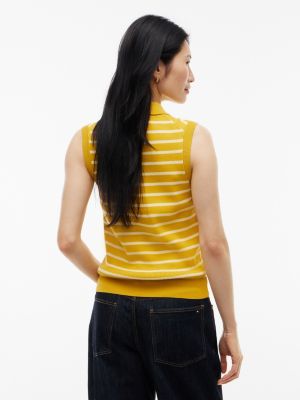 Женские свитеры Tommy Hilfiger Slim Fit Ribbed Sweater Vest Polo — фото 4