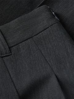 Pleated Stretch Twill Skirt — Medium Grey Heather 8