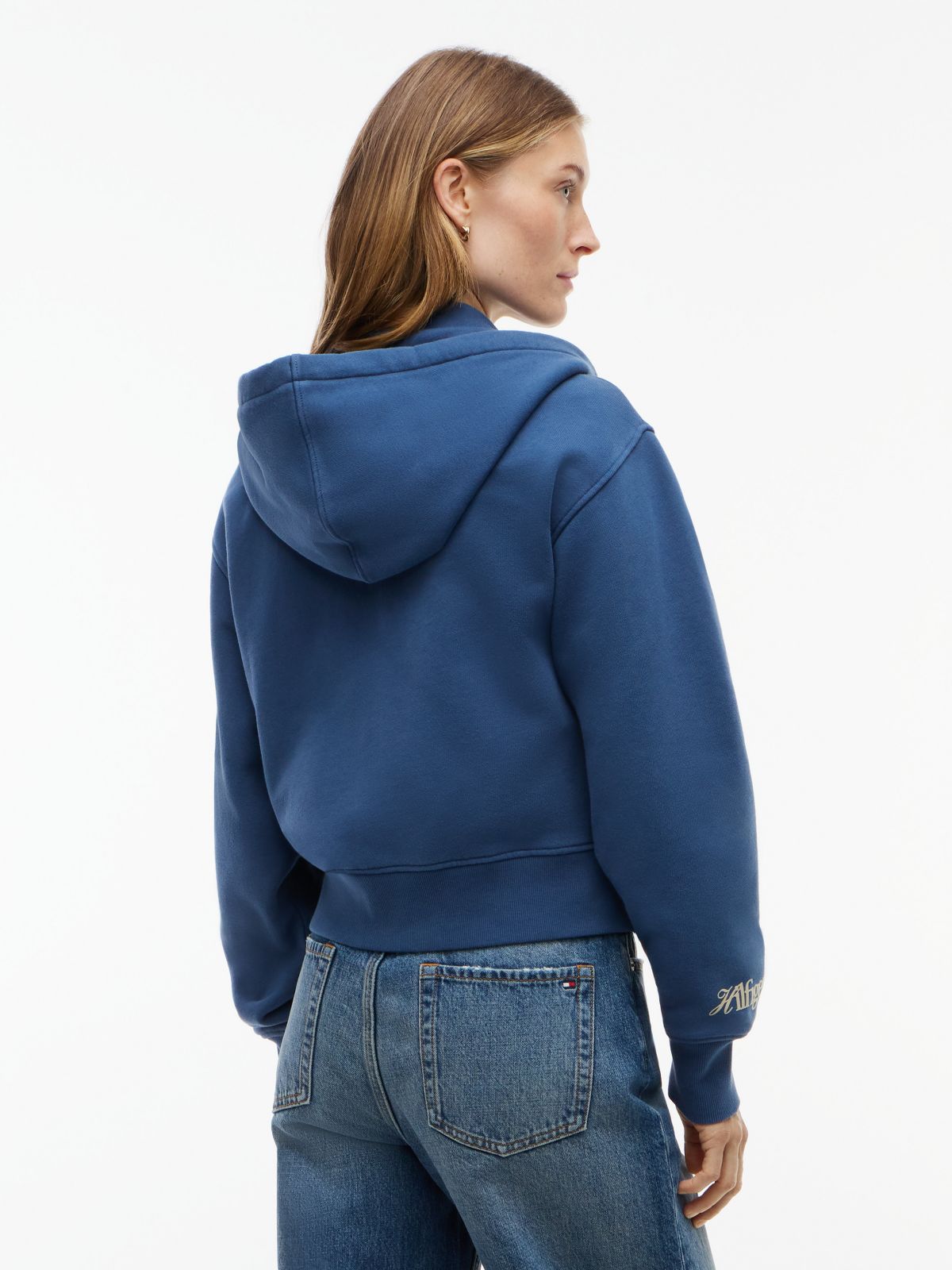 Tommy Studio Logo Zip Hoodie — Aegean Sea
