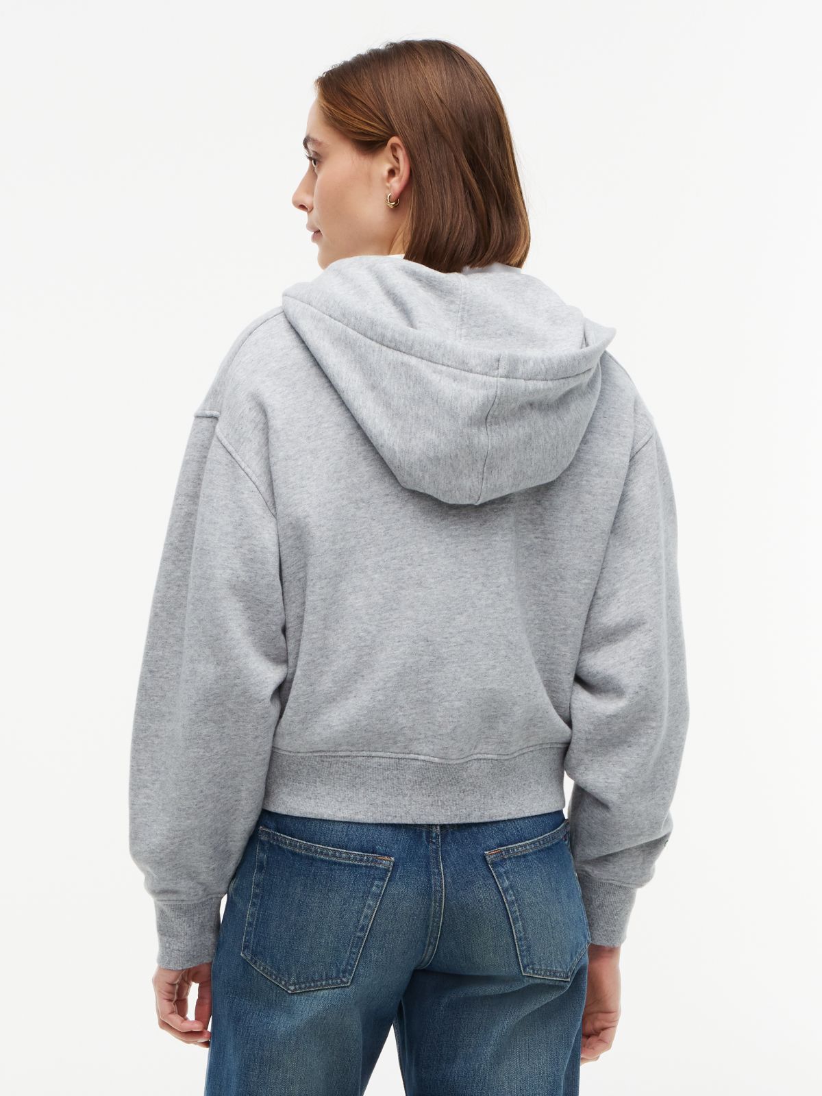 Tommy Studio Logo Zip Hoodie — Light Grey Heather