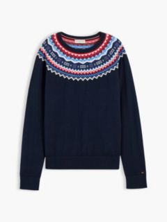 Fair Isle Crewneck Sweater — Navy 5