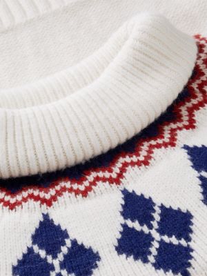 Женский свитер Tommy Hilfiger Relaxed Fit Fair Isle Turtleneck, цвет: Слоновая кость — фото 6
