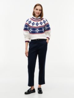 Relaxed Fit Fair Isle Crewneck Sweater — Ivory Petal 2