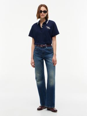 Женские свитеры Tommy Hilfiger Relaxed Fit Embroidered Logo Polo — фото 2