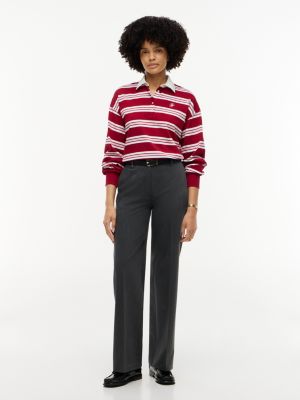 Женские худи Tommy Hilfiger Script Monogram Striped Rugby Sweatshirt — фото 2
