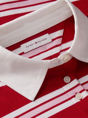 Женские худи Tommy Hilfiger Script Monogram Striped Rugby Sweatshirt — фото 6