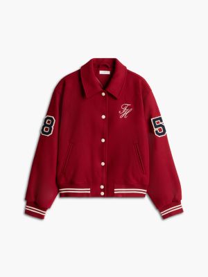 Женская куртка Tommy Hilfiger Relaxed Fit Varsity, цвет: Rusty Magma — фото 5