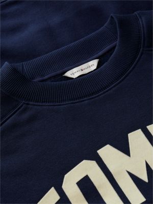 Женская толстовка Tommy Hilfiger Relaxed Fit Varsity Logo, цвет: Тёмный синий — фото 6